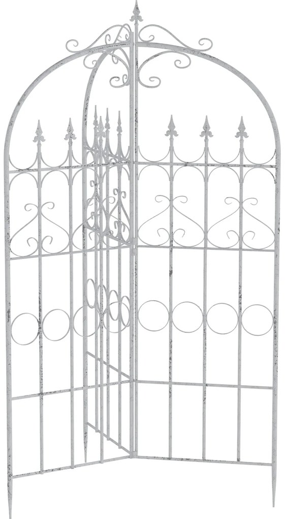 Mriežka na popínavé rastliny Flowton - starožitná biela