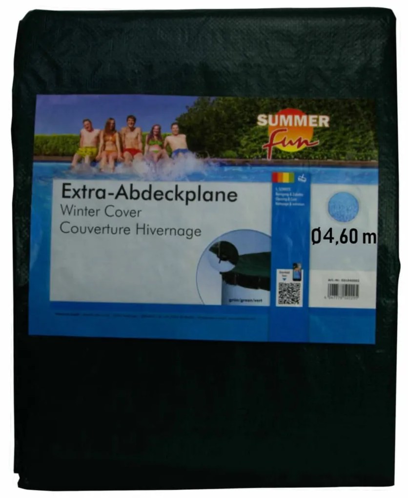 Summer Fun Krycia plachta na bazén na zimu okrúhla 460 cm PVC zelená
