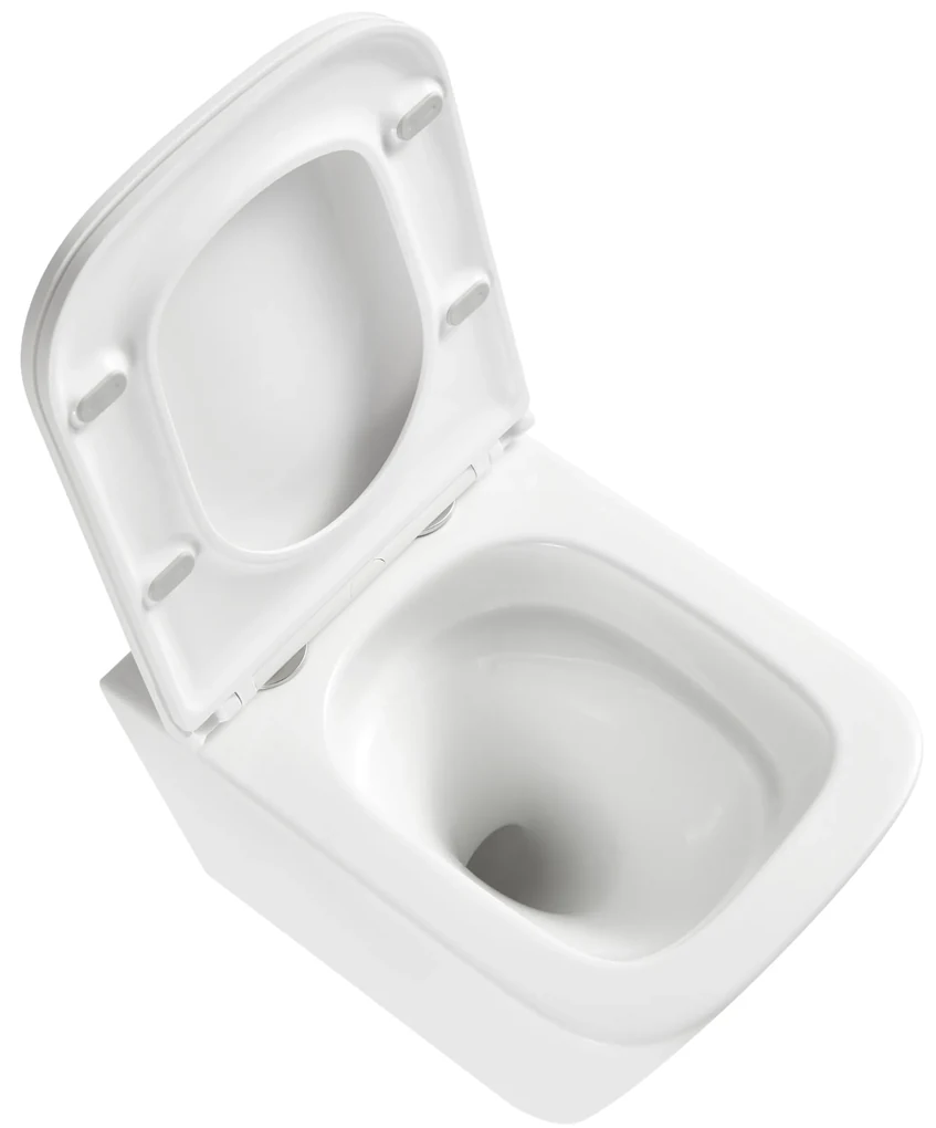 Invena Florina, závesná WC misa so Swirlflush 495x365x370 mm + toaletné sedadlo s pomalým zatváraním, biela, INV-CE-94-001-L