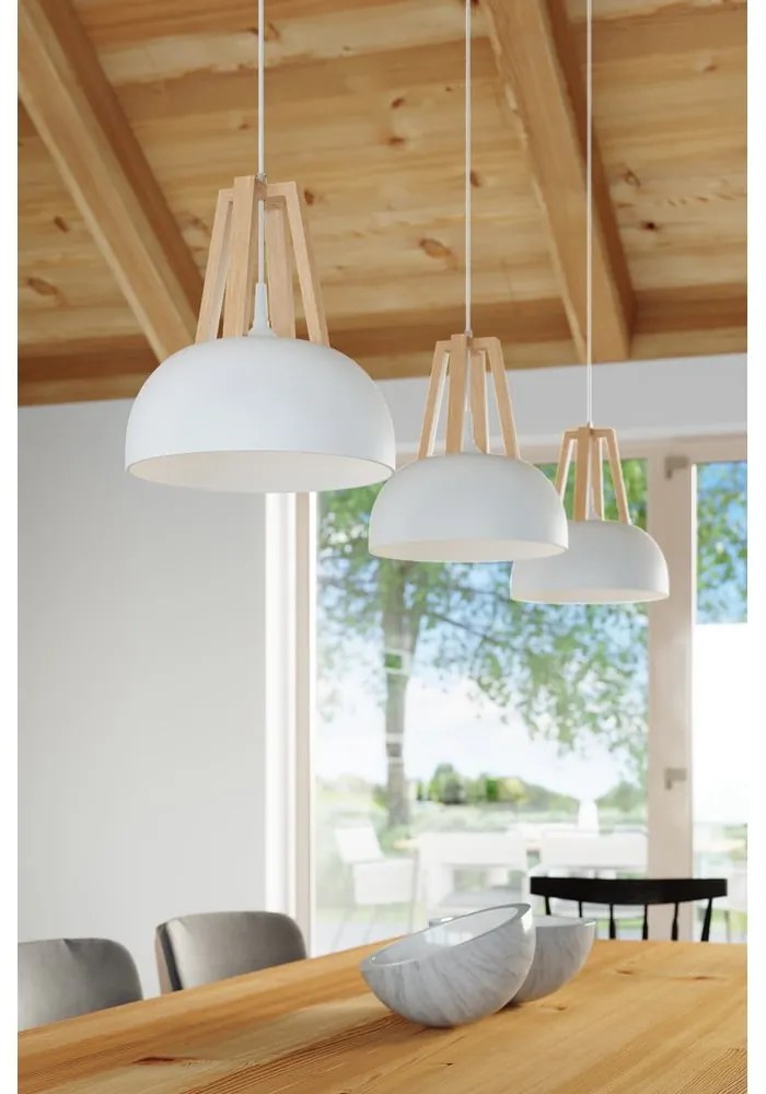 Biele závesné svietidlo Sollux Olla