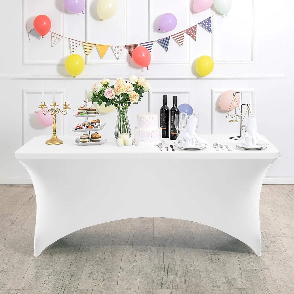 MultiGarden Elastický poťah na cateringový stôl 240 cm - biela MultiGarden