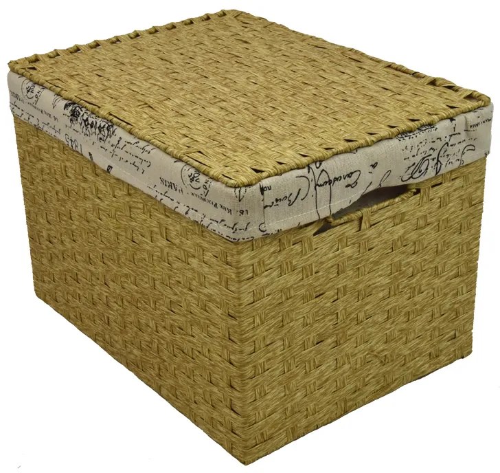 Vyšší úložný box melírovaný s látkou paris Rozmery (cm): 41x30, v.27