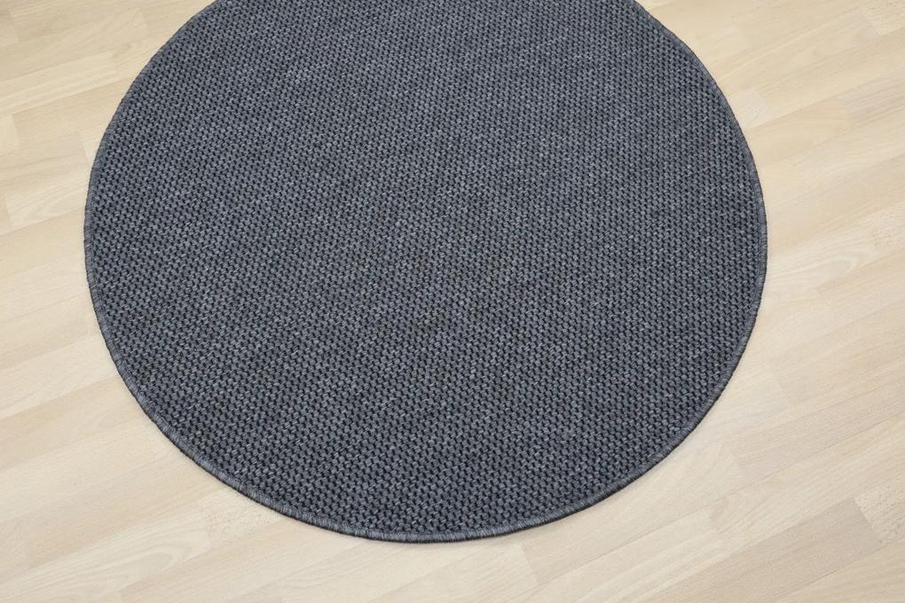 Vopi koberce Kusový koberec Nature antracit kruh - 80x80 (priemer) kruh cm
