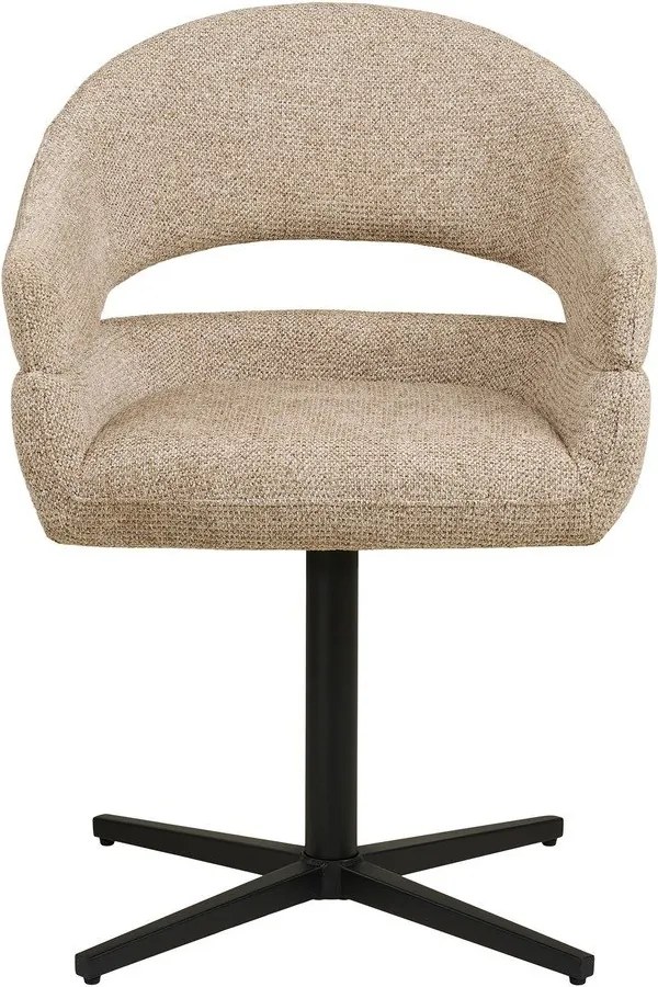 Béžové čalúnené jedálenské kreslo s podrúčkami Dover – House Nordic