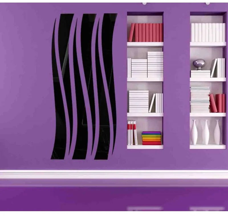 3D nálepky a samolepky, zrkadlové, farebné, dekoračné nálepky I SENTOP OX007- 3D modern stickers