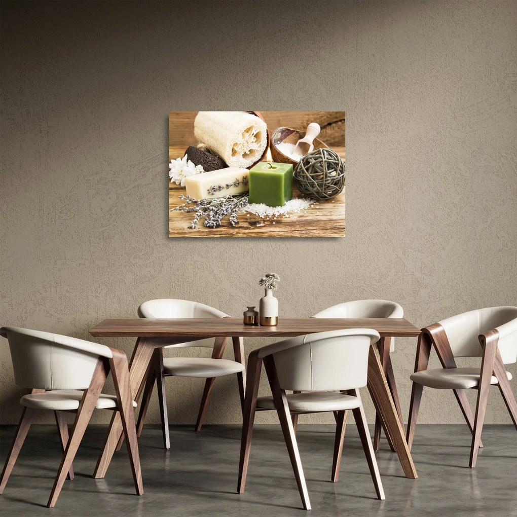 Sklenený obraz - Chvíľa na relax (70x50 cm)