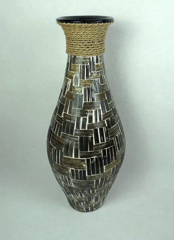 Váza NATURE 5, hnedá, ručná práca, 60 cm