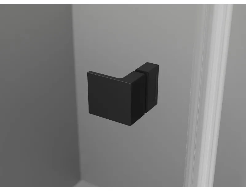 Mexen Lunar L Duo výklopný sprchový kút 90 x 90 cm, 8mm číre sklo, čierny profil, 834L-090L-090P-70-00
