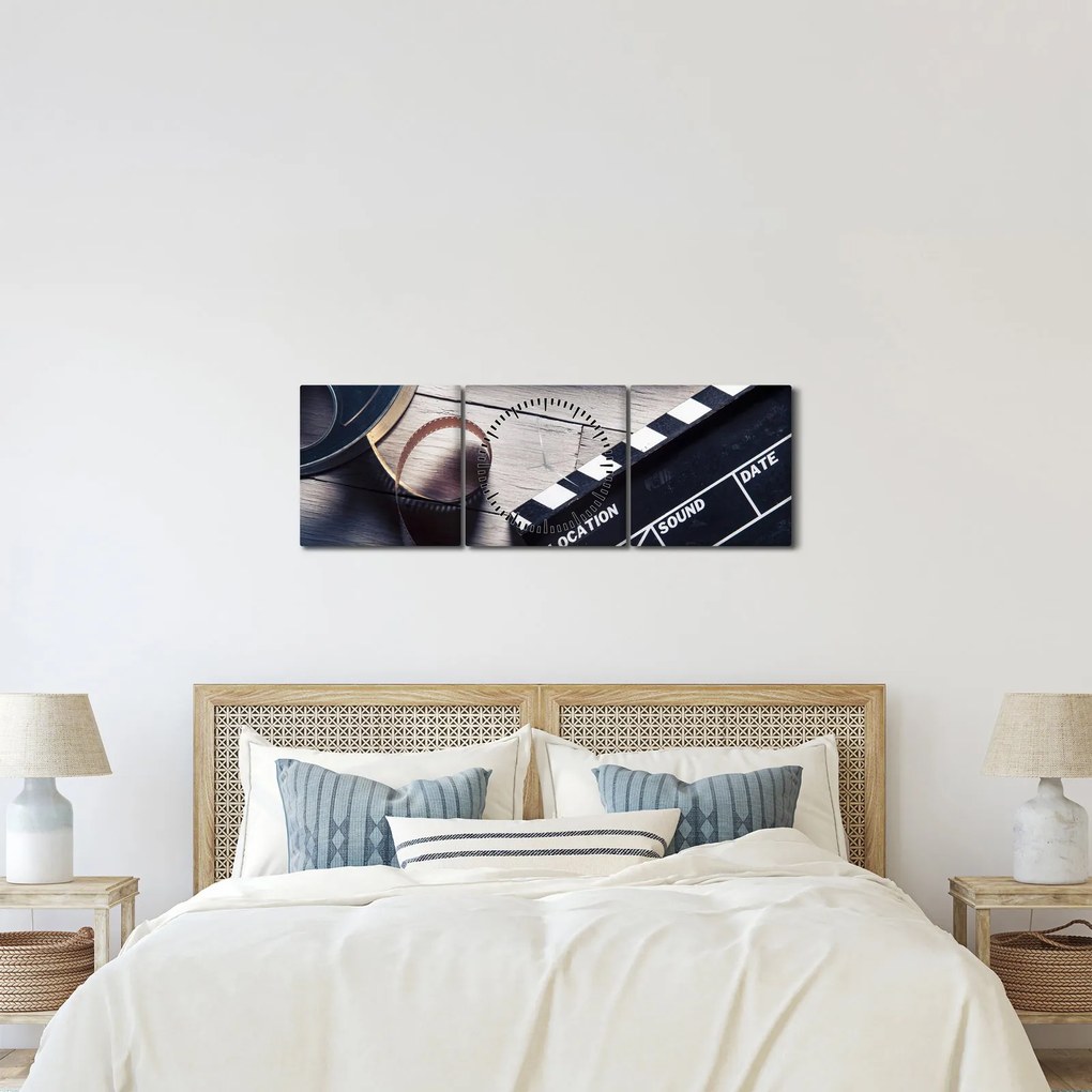 Obraz - Film (s hodinami) (90x30 cm)