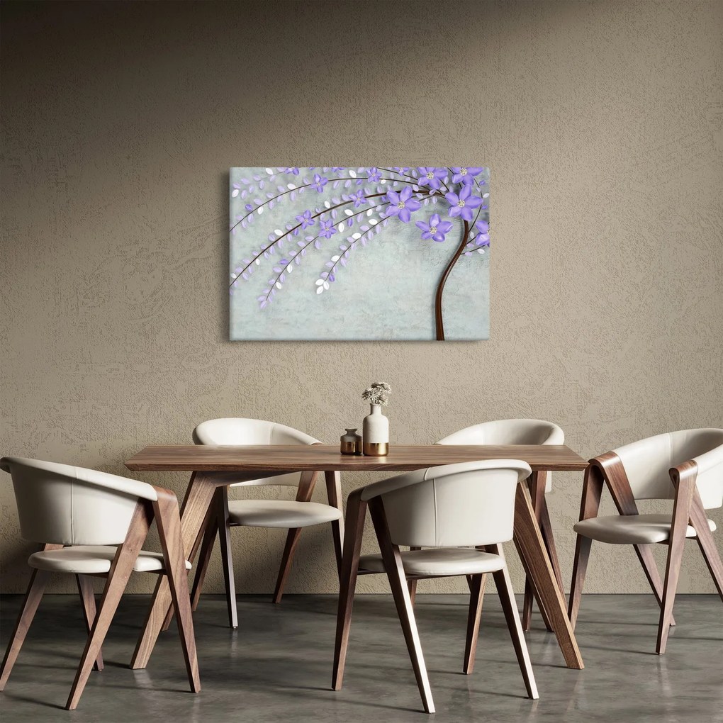 Obraz - Fialový dážď (90x60 cm)