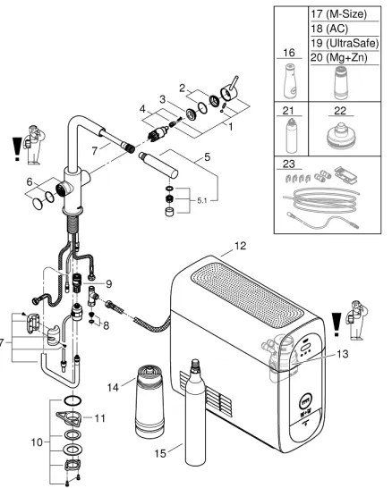 GROHE 31539000 - Drezová batéria BLUE HOME L-výpusť lesklý chróm