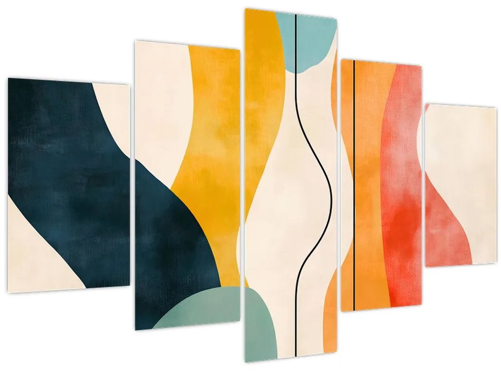 Obraz - Minimalistická farebná ilustrácia II. (150x105 cm)