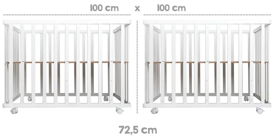 Biela detská ohrádka 100x100 cm Little stars – Roba