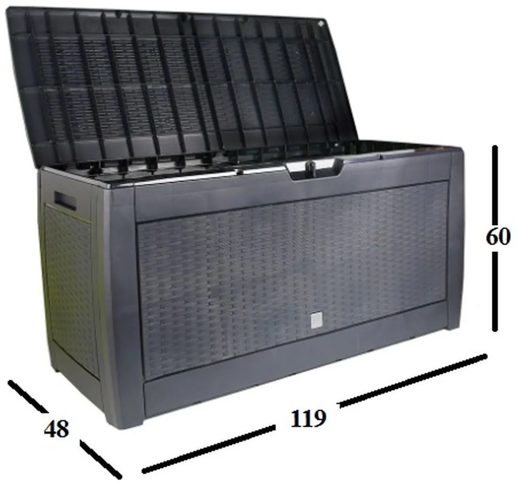 Prosperplast BOXE MATUBA Záhradný box 119x48x60cm 310L antracit MBM310