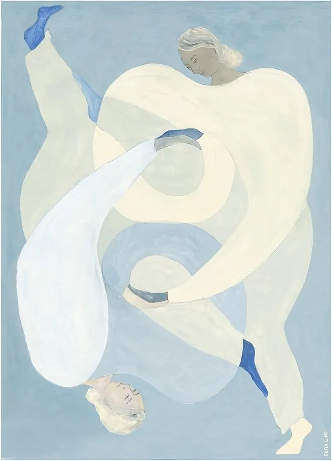 Plagát 50x70 cm Hold You - Blue – Sofia Lind – The Poster Club