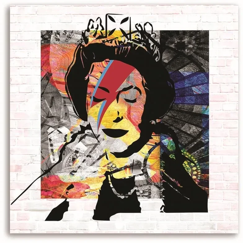 Gario Obraz na plátne Banksy Anglická kráľovná Rozmery: 50 x 50 cm