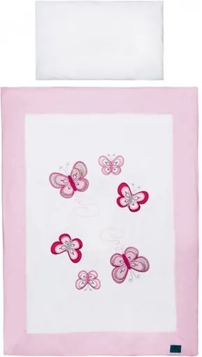 BELISIMA Motýlik 5-dielne posteľné obliečky Belisima Motýlik 100/135 ružové Ružová |