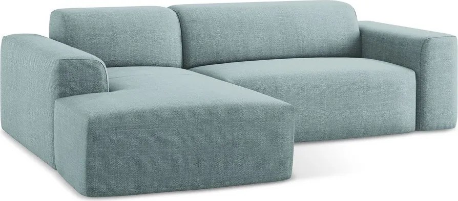 Modrá rohová pohovka (ľavý roh/s leňoškou) Keli – Makamii