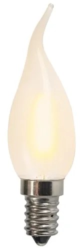 E14 LED matná sviečková lampa BXS35 1W 100 lúmenov 2200K