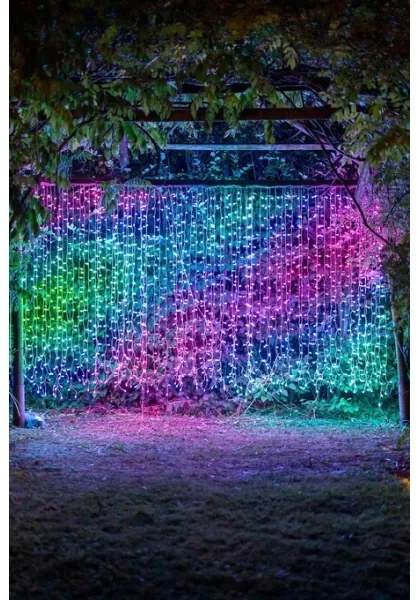 Kombinovaný LED svetelný záves Twinkly Curtain 150cm RGB-AWW 210LED