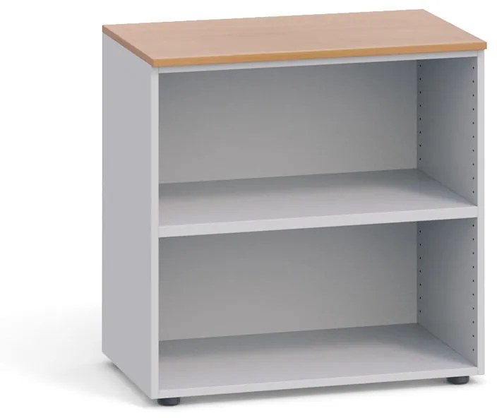 Kancelársky regál 800 x 420 x 740 mm, sivá / buk
