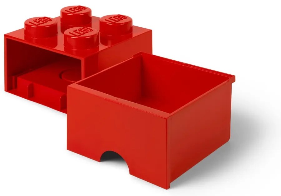 Červený úložný box so zásuvkou LEGO®