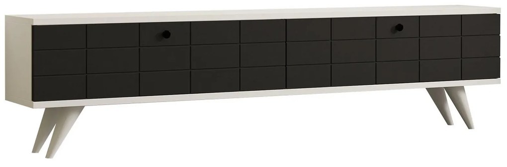 TV stolík/skrinka Butepe (antracit + biela) . Akcia -30%. Vlastná spoľahlivá doprava až k Vám domov. 1095159