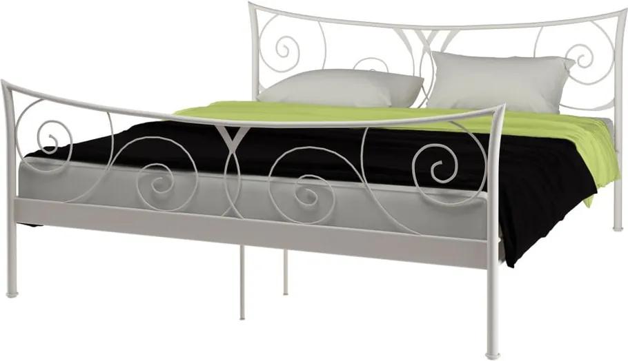 Biela kovová posteľ Støraa Elizabeth, 180 × 200 cm