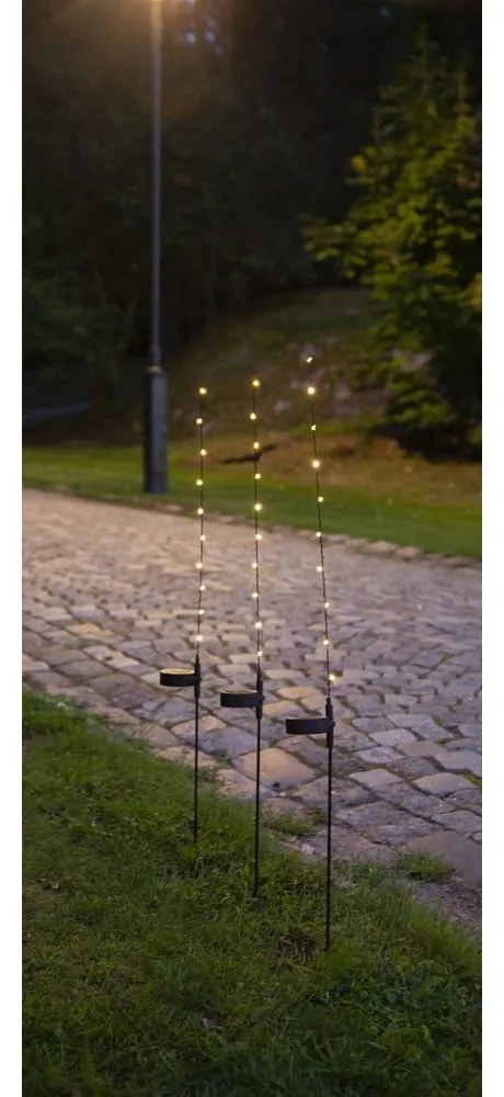 Súprava 3 solárnych LED svetelných dekorácií Star Trading Flexy, výška 80 cm