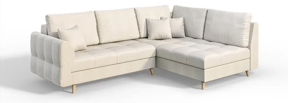 Krémovobiela rohová pohovka (pravý roh) Ariella - Ropez