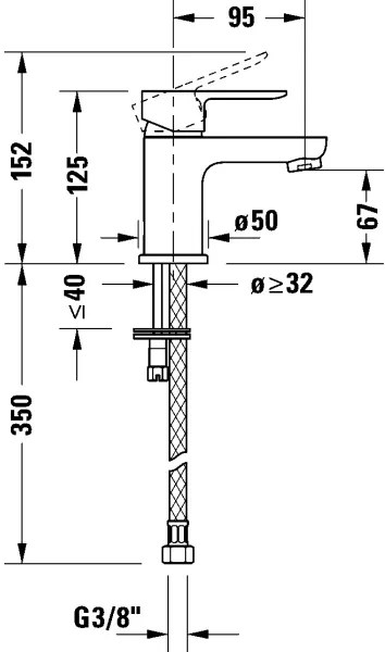 Duravit DC1013002010 - Umývadlová batéria D-CODE lesklý chróm