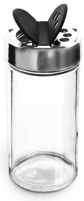 2. akosť - Korenička, sklenená, s čiernym viečkom a sypátkom, 100 ml SPICE BLACK