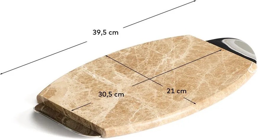 Servírovacia mramorová doštička 39,5 x 21 cm Adoma – Kave Home