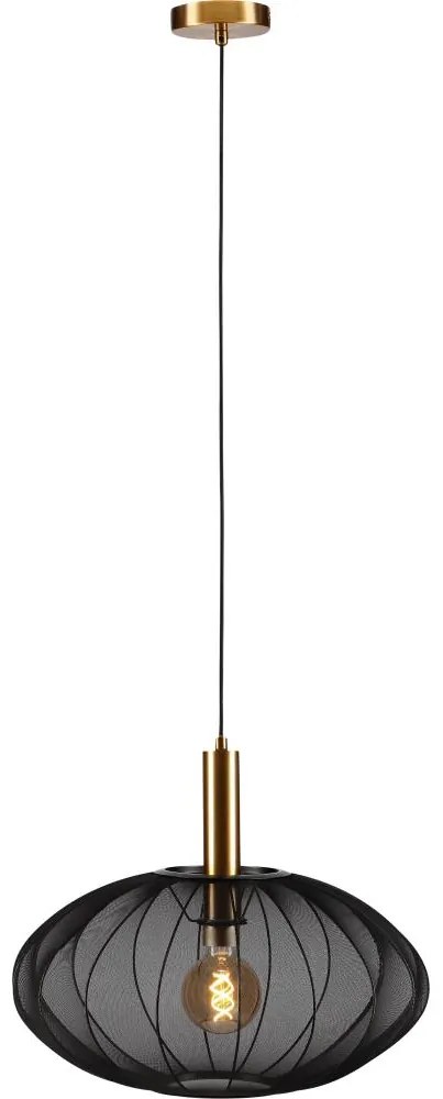 Lucide 03447/52/30 - Luster na lanku CORINA 1xE27/40W/230V pr. 50 cm čierna