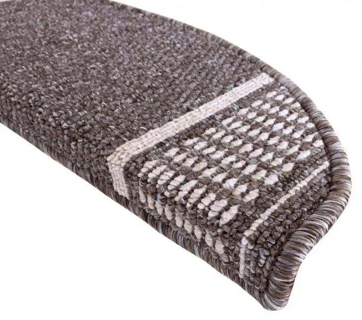 Vopi Nášľapy na schody Promenade hnedý polkruh, samolepiaci - 28x65 polkruh (rozmer vrátane ohybu)