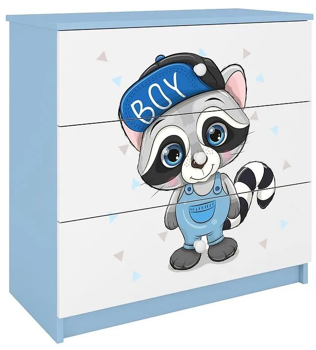 Detská komoda Babydreams Modrá –  Medvedík čistotný