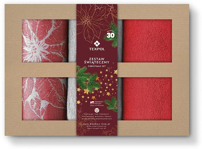 Kuchynská vianočná sada 6 červená 3 ks