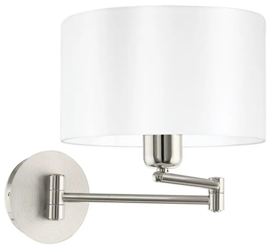 Eglo 33269 - Nástenné svietidlo PASTERI 1xE27/60W/230V matný chróm/biela