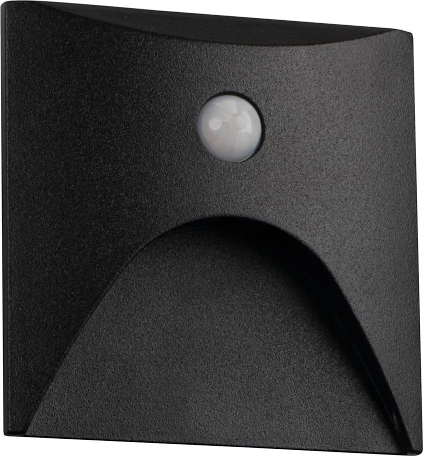 Kanlux 39142 - LED schodové svietidlo so senzorom EXIN 2,5W/230V 4000K IP65 čierna hr.