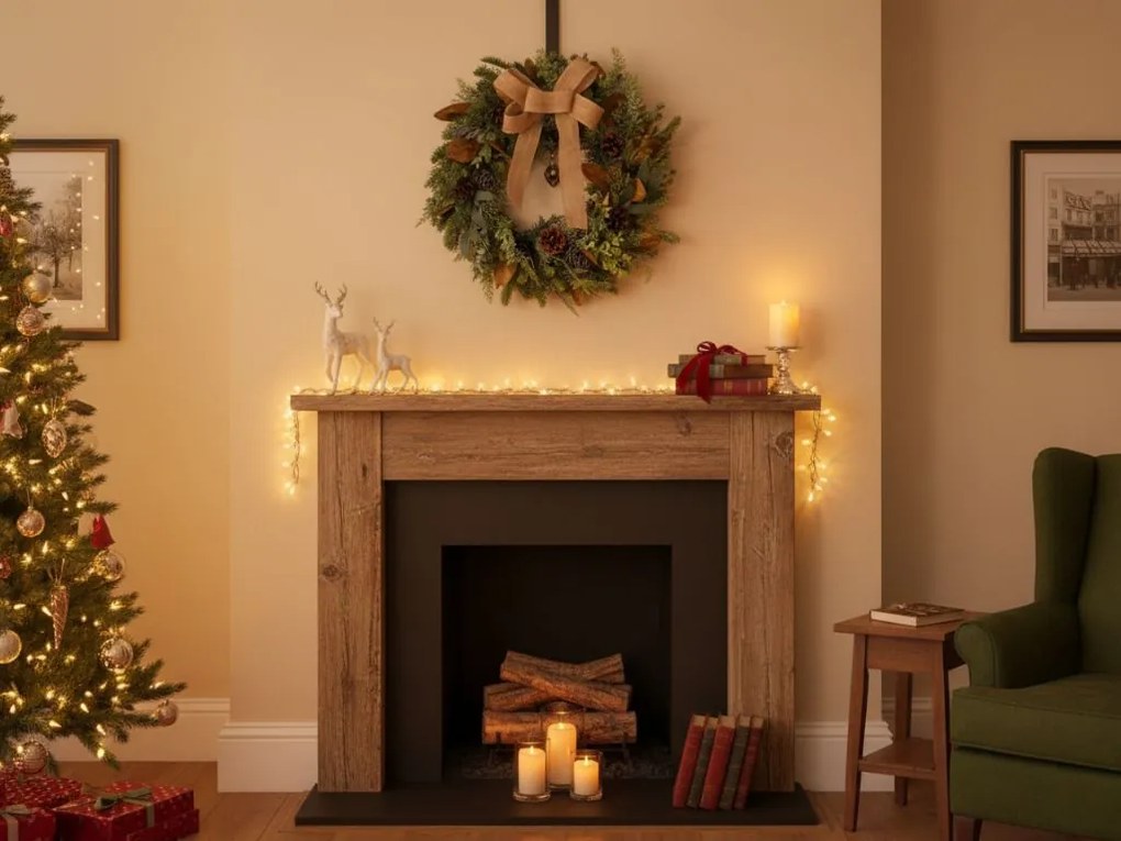 Vianočný veniec na dvere WINTER GREEN Ø 45 cm