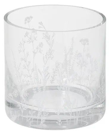 Storefactory Sklenený svietnik na čajovú sviečku BLOMSTERFÅNG 8 cm