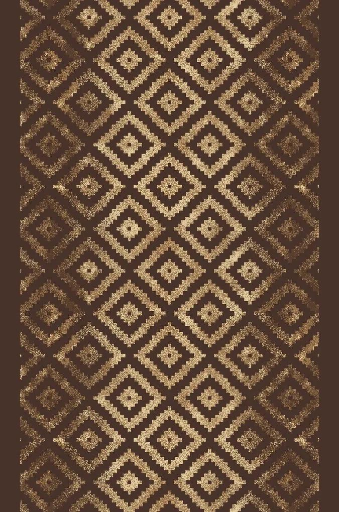 Berfin Dywany Protiskluzový běhoun Zel 1018 Brown - Šíře 57 cm s obšitím