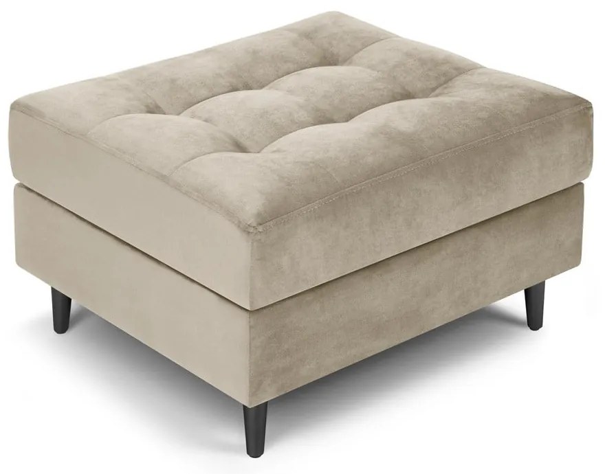 Béžová zamatová podnožka Milo Casa Santo