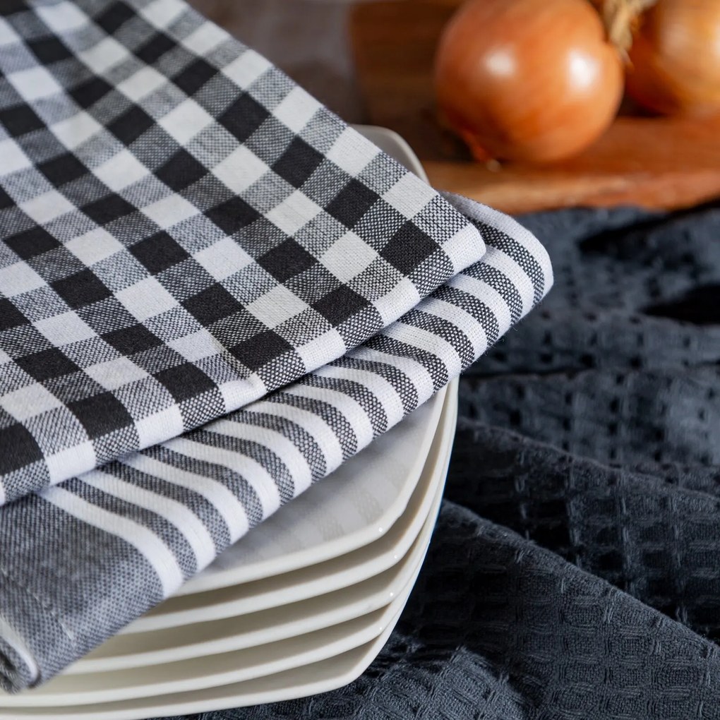 KUCHYNSKÁ UTIERKA LUCY SADA 3 KS 50X70 CM SIVÉ