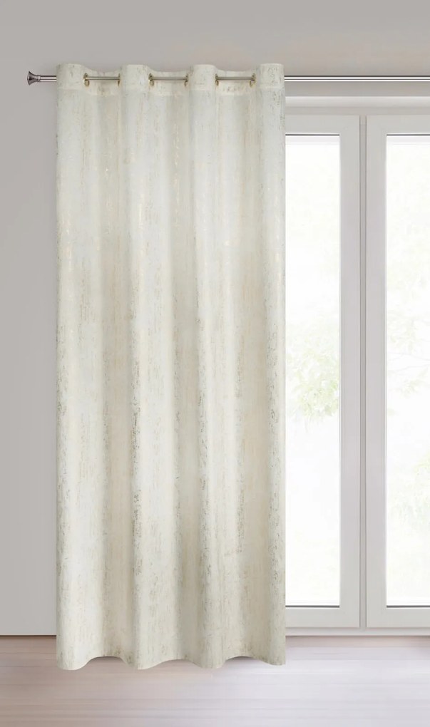 EUROFIRANY ZATEMŇOVACÍ ZÁVES NA KRÚŽKOCH DARA 140X250 CM VZOROVANÁ