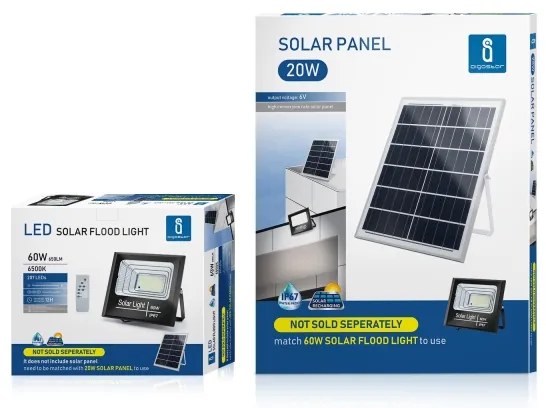 Aigostar - LED Stmievateľný solárny reflektor LED/60W/3,2V IP67 + DO