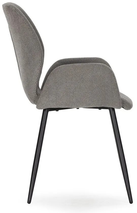 Sivé čalúnené jedálenské kreslá v súprave 2 ks Ansu – Marckeric