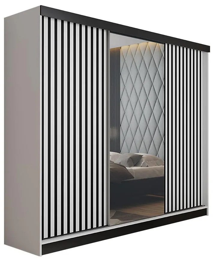 Skriňa Malani 200 L biely / dvierka biely