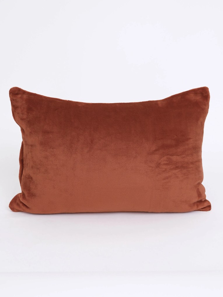 Obliečka na vankúš mikroplyš 40 × 60 cm – Laura terakota