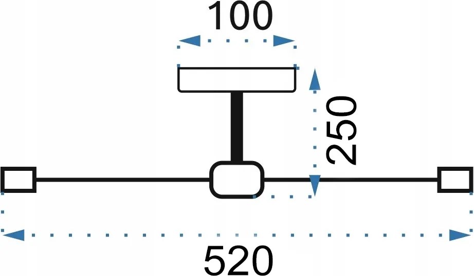 Toolight Toolight, stropné svietidlo 5xE27 APP1024-5CP, čierna, OSW-06114